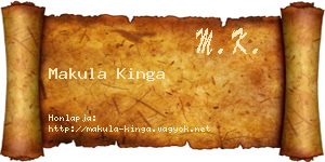 Makula Kinga névjegykártya